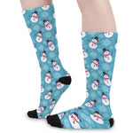 Snowman And Snowflake Pattern Print Long Socks