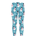 Snowman And Snowflake Pattern Print Men's Leggings
