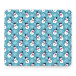 Snowman And Snowflake Pattern Print Mouse Pad