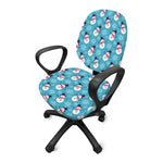 Snowman And Snowflake Pattern Print Office Chair Cover