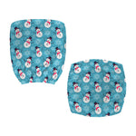 Snowman And Snowflake Pattern Print Office Chair Cover