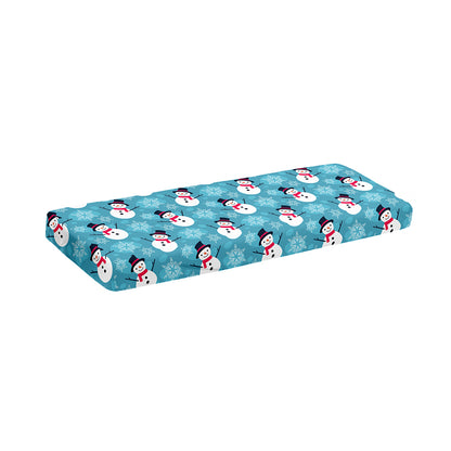 Snowman And Snowflake Pattern Print Piano Keyboard Cover