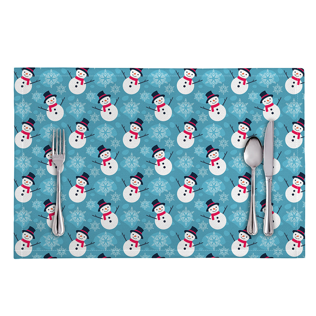 Snowman And Snowflake Pattern Print Placemat