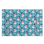 Snowman And Snowflake Pattern Print Placemat