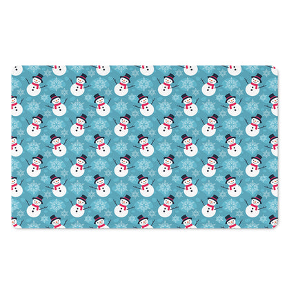 Snowman And Snowflake Pattern Print Polyester Doormat