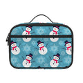Snowman And Snowflake Pattern Print Portable Lunch Bag