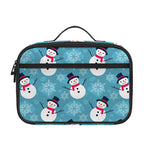 Snowman And Snowflake Pattern Print Portable Lunch Bag