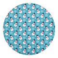 Snowman And Snowflake Pattern Print Round Blanket