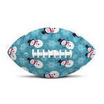 Snowman And Snowflake Pattern Print Rugby Ball