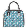 Snowman And Snowflake Pattern Print Shoulder Handbag
