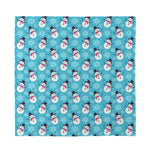 Snowman And Snowflake Pattern Print Silk Bandana