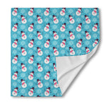 Snowman And Snowflake Pattern Print Silk Bandana