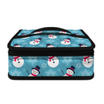 Snowman And Snowflake Pattern Print Small Lunch Bag