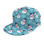 Snowman And Snowflake Pattern Print Snapback Cap