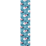 Snowman And Snowflake Pattern Print Table Runner