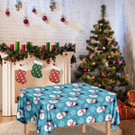 Snowman And Snowflake Pattern Print Tablecloth