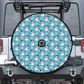 Snowman And Snowflake Pattern Print Tire Cover With Camera Hole