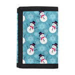 Snowman And Snowflake Pattern Print Trifold Wallet