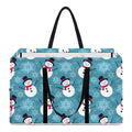 Snowman And Snowflake Pattern Print Utility Tote Bag