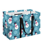 Snowman And Snowflake Pattern Print Utility Tote Bag