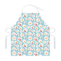 Snowman Emoji Pattern Print Adjustable Apron