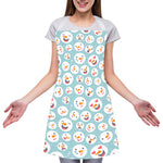 Snowman Emoji Pattern Print Adjustable Apron