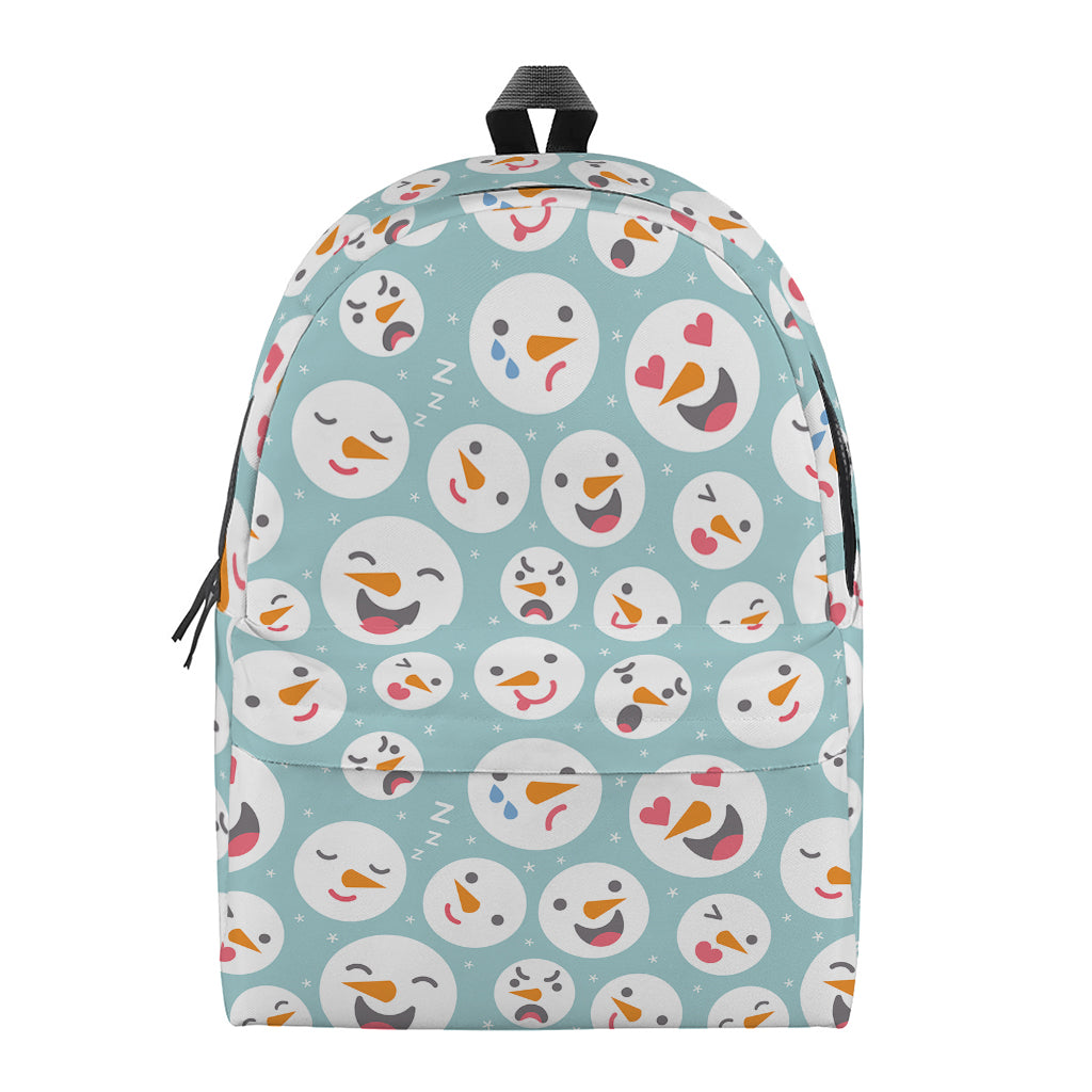 Snowman Emoji Pattern Print Backpack