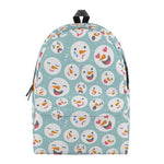 Snowman Emoji Pattern Print Backpack