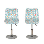 Snowman Emoji Pattern Print Bar Stool Covers