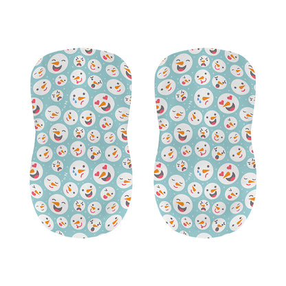 Snowman Emoji Pattern Print Bar Stool Covers