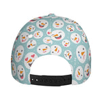 Snowman Emoji Pattern Print Baseball Cap