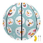 Snowman Emoji Pattern Print Basketball