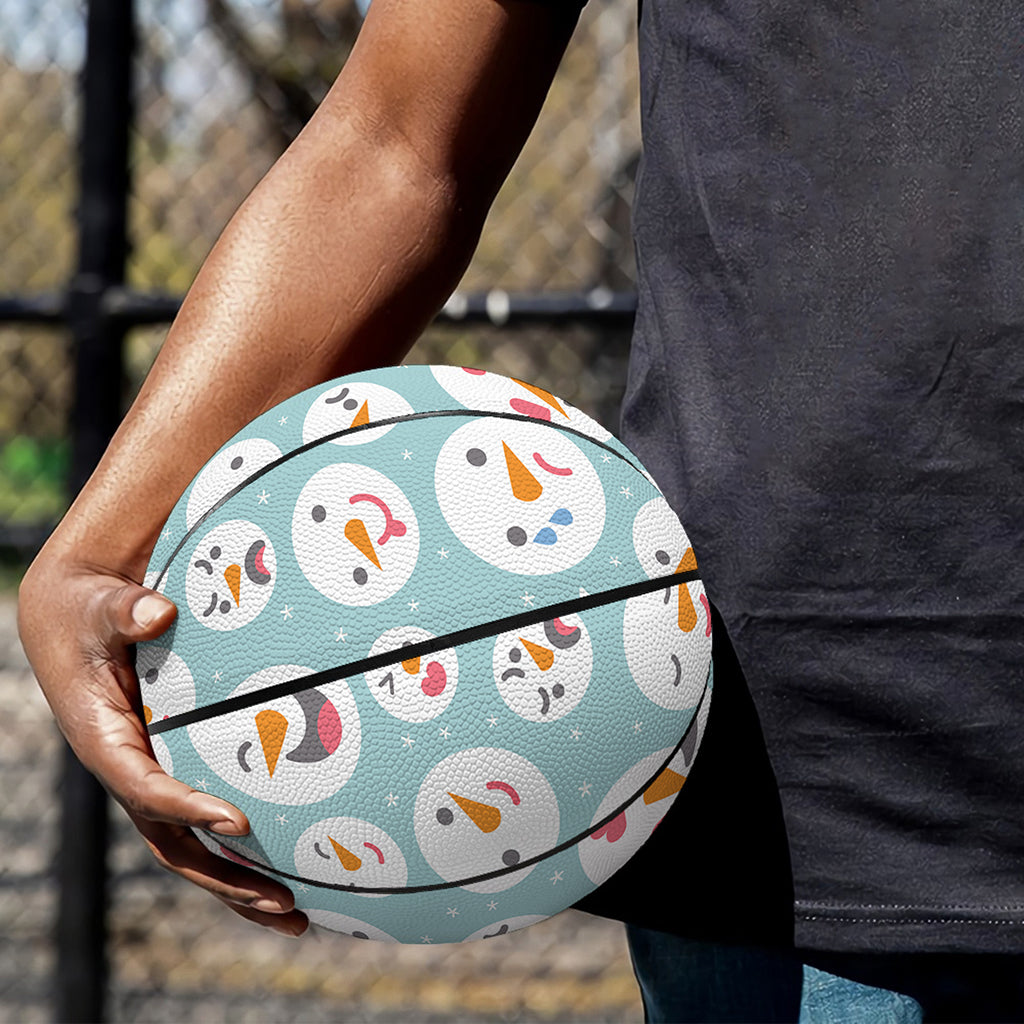 Snowman Emoji Pattern Print Basketball