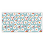 Snowman Emoji Pattern Print Beach Towel