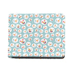 Snowman Emoji Pattern Print Bifold Wallet