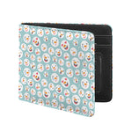 Snowman Emoji Pattern Print Bifold Wallet