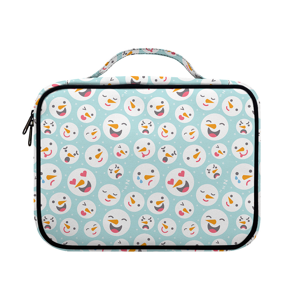 Snowman Emoji Pattern Print Briefcase Bible Bag