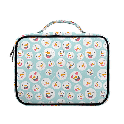 Snowman Emoji Pattern Print Briefcase Bible Bag