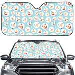 Snowman Emoji Pattern Print Car Windshield Sun Shade