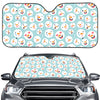 Snowman Emoji Pattern Print Car Windshield Sun Shade