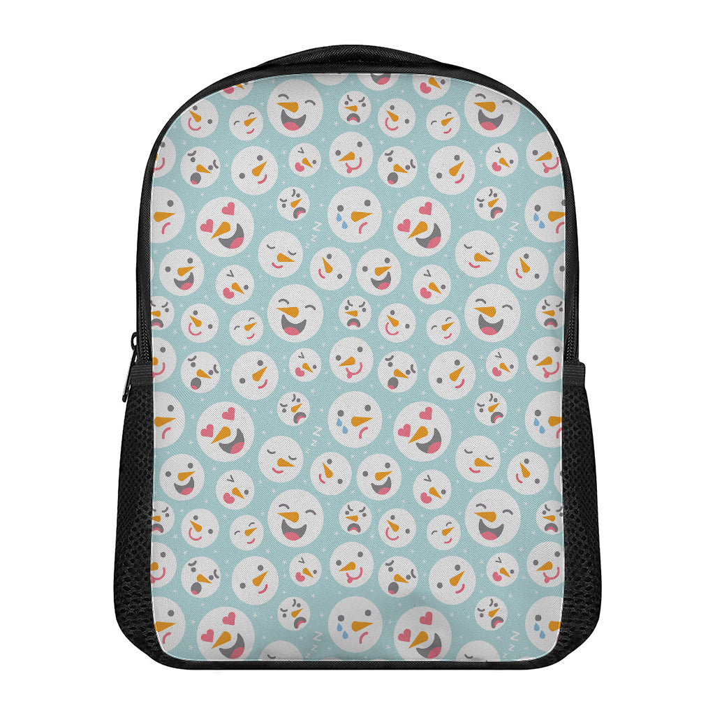 Snowman Emoji Pattern Print Casual Backpack