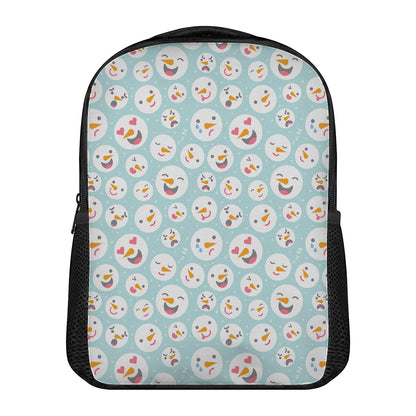 Snowman Emoji Pattern Print Casual Backpack