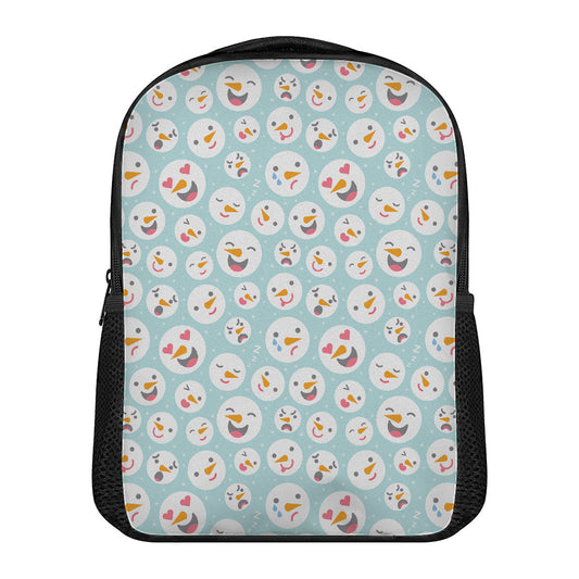 Snowman Emoji Pattern Print Casual Backpack