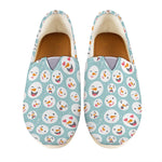 Snowman Emoji Pattern Print Casual Shoes