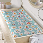Snowman Emoji Pattern Print Changing Pad Cover
