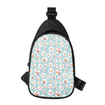 Snowman Emoji Pattern Print Chest Bag