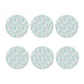 Snowman Emoji Pattern Print Coaster Set