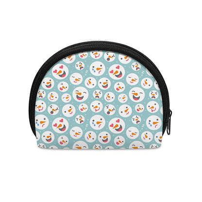 Snowman Emoji Pattern Print Coin Purse