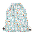 Snowman Emoji Pattern Print Drawstring Bag