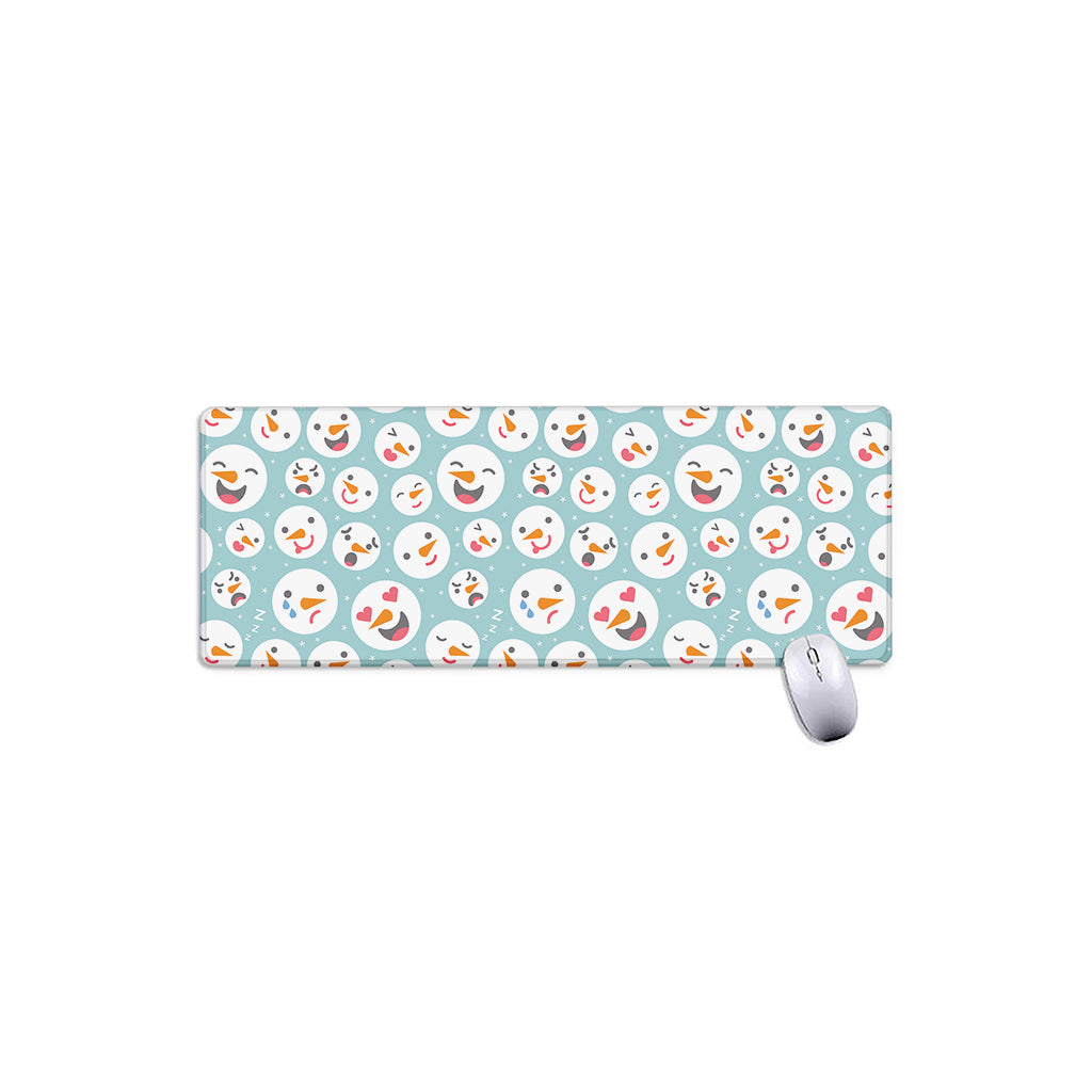 Snowman Emoji Pattern Print Extended Mouse Pad